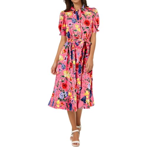 Image of Anne Klein Women's Shirt Dress with Puff Sleeves