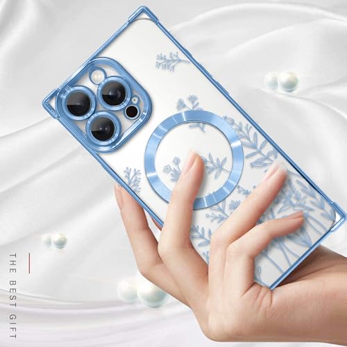 Coque iPhone 16 Pro Max MagSafe fleurie pour un style quotidien