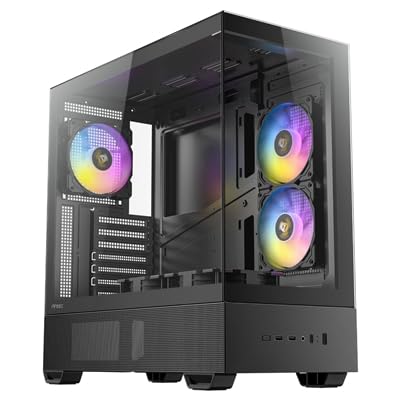 Antec CX705 ARGB Mid-Tower ATX Oyun Kasası, Siyah, 270° Panoramik Temperli Cam, 5x120mm PWM ARGB Fan Dahil, 360mm Radyatör Desteği