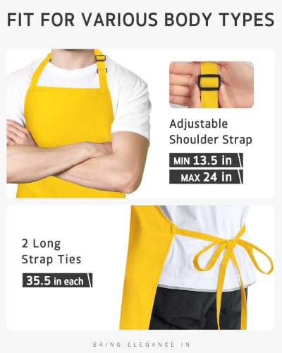 Image of Syntus Chef Apron for Men Women with Pockets, Thick Grilling BBQ Apron