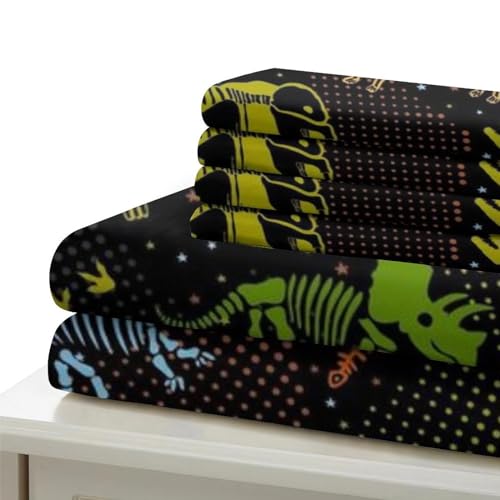 Parure couette dinosaure 3D 220x240 zippée en microfibre douce lavable pour lit double - 6