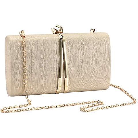 UBORSE Women’s Evening Clutch Bag Elegant Envelope Handbag Gold Cocktail Wedding Party Bridal Bag Cover