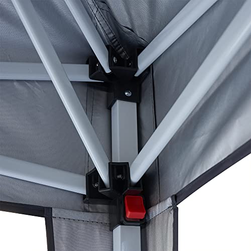 Pop Up Canopy 2x2m Gazebo Marquee Garden Awning Party Tent Canopy 4 polyester sidewalls (Grey) 6 Pop Up Canopy 2x2m Gazebo Marquee Garden Awning Party Tent Canopy 4 polyester sidewalls (Grey) - Image 6