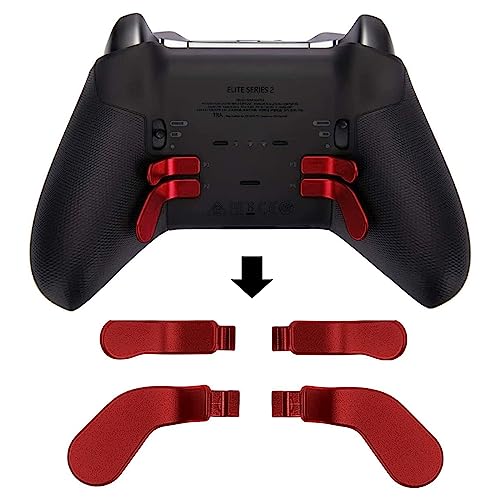 Image of 14 in 1 Metal Thumbsticks for Xbox One Elite Series 2, Elite Series 2 Controller Accessory Parts, Gaming Accessory Replacement, Metal Mod 6 Swap Joystick, 4 Paddles, 2 D-Pads, 1 Tool (Red)