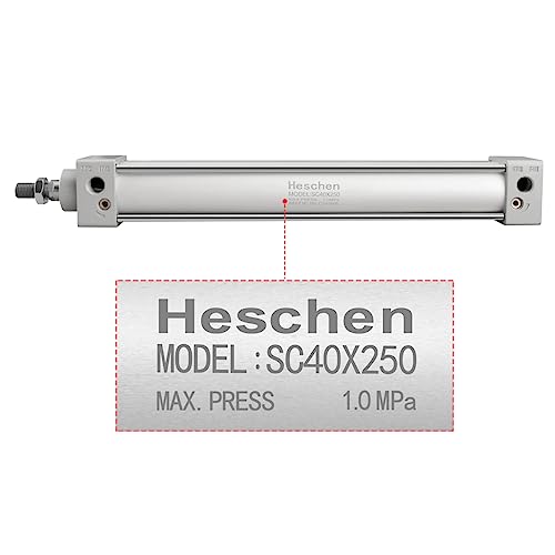Cilindro neumático de 40mm de diámetro Heschen SC con puerto PT1/4 para automatización 3