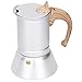Estufa de espresso calor cafetera Moka, 5 oz, 3 tazas, cafetera italiana, cafetera superior, cafetera de acero inoxidable Uso Doméstico y en la Oficina