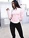 UANEO Workout Tops for Women Cropped Workout Jackets for Women Yoga Athletic Jacket (Pink-XS)