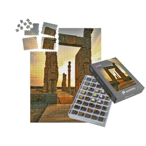 puzzleYOU: SMART Sorted® | Puzzle 1000 Teile leicht gemacht „Käfer-Tor von Persepolis, Fars, Shiraz“ – aus der Puzzle-Kollektion Iran