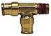 Dixon 718X4 Forged Brass Push-in Male Run Tee 1/4" Tube x 1/8" Male NPTF