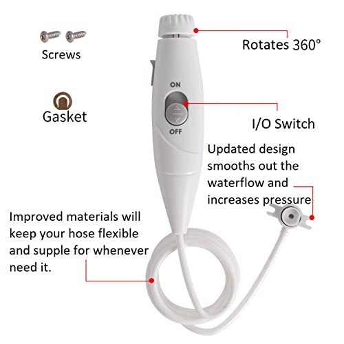 Pièces de rechange hydropulseur WP-660 flexible blanc avec poignée amovible - 2