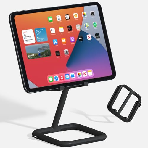 Bouncepad Go iPad Tablet Stand For Business & Leisure | iPad POS Stand | Adjustable Tablet & iPad Stand | Compatible With All Tablets & iPad Models | Tablet Stand For Desk | Black