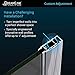 DreamLine Unidoor 50-51 in. W x 72 in. H Frameless Hinged Shower Door with Shelves in Satin Black, SHDR-20507210S-09