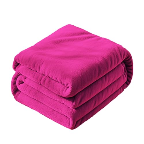 STGAO Wohndecken Kuscheldecken 90 x 150 cm Weiche Warme Gemütlicher Couchdecke Unterstützen Sie Die Anpassung für Bett Und Couch, Rosenrot