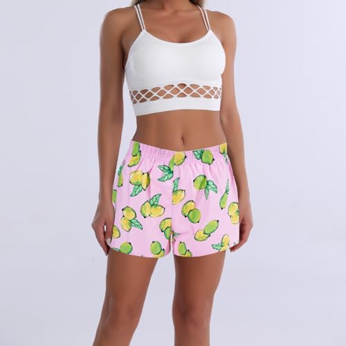 Image of Boxer Shorts for Women Gingham Sleep Y2k Printed Boxers Pj Boxer | Trendy Short,Checkered,Baggy Pj Boxers