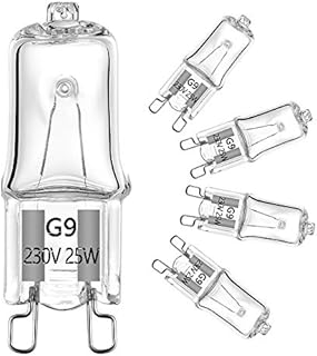 25W G9 Halogen Oven Bulbs 230V 300 Microwave / Oven Rated Light Bulbs ,Pack of 5