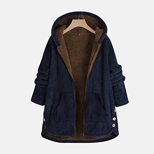 Women Winter Fleece Coat Plus Size Long Sleeve Sweatshirt Full-Zip Jacket Hoodie Overcoat Jackets #TOP1