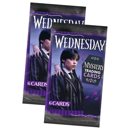 STRONCARD Bundle mit Wednesday Karten - Sammelkarten Mystery Trading Cards - Auswahl + Exklusive Geburtstagskarte (2 Booster)