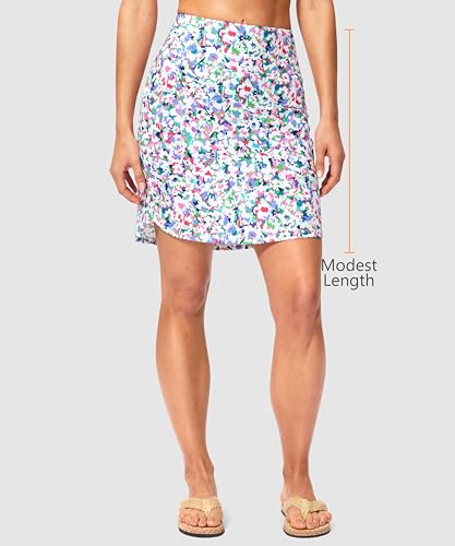 Image of Viodia Women's 18 inch /20 inch Long Swim Skirt High Waisted Modest Swimsuits Skirt Bathing Suit Tummy Control Swim Bottoms