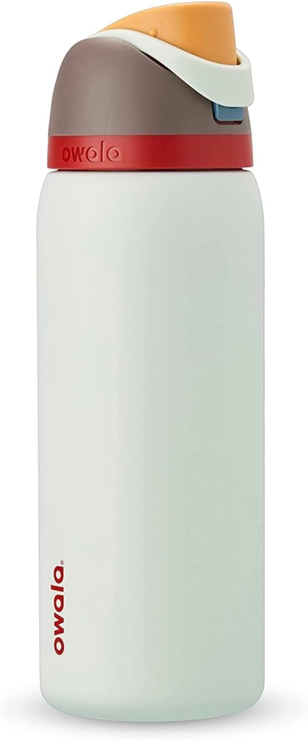 Owala FreeSip Insulated Stainless Steel Water Bottle with Straw for Sports, Travel, and School BPA-Free Sports Water Bottle, 40 oz, Boneyard