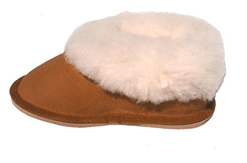 Chaussons enfants filles camel fourrés pour garder les pieds au chaud sans transpirer