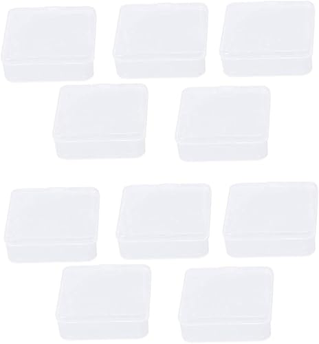 Miniatura 2 de EXCEART Caja organizadora pequeña, cajas de plástico transparente, cajas de almacenamiento de plástico, contenedores de cuentas de plástico, bandeja