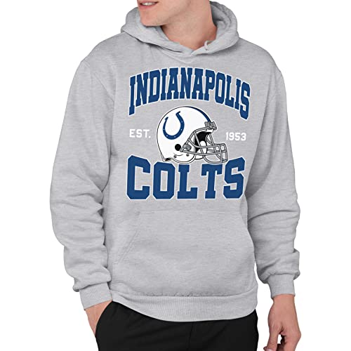 Junk Food NFL - Indianapolis Colts - Team Helmet - Officially Licensed Adult Pullover Fleece Hoodie for Men and Women