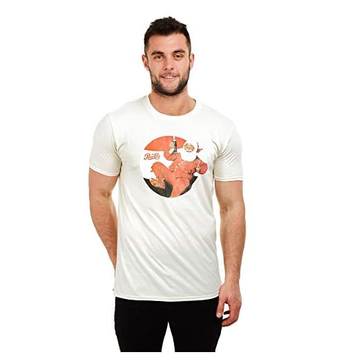 Pepsi Cola Pepsi Santa Camiseta, Natural, X-Large para Hombre