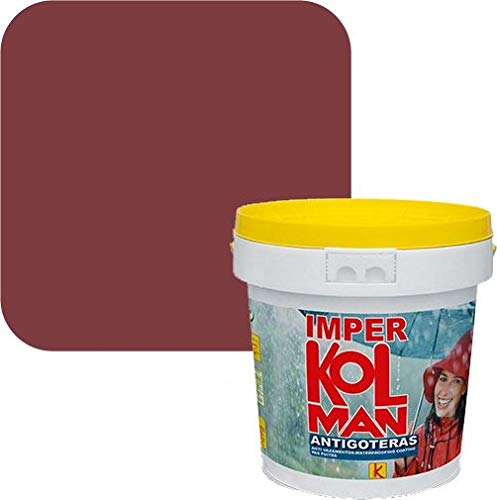 Kolman Revestimiento impermeabilizante Caucho elástico antigoteras. 750 ml óxido rojo
