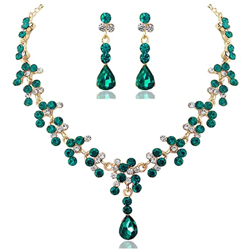 Collana di cristallo orecchini gioielli set sarà un regalo ideale per la tua ragazza, moglie, fidanzata, figlia, madre, la tua persona speciale, o solo te stesso.