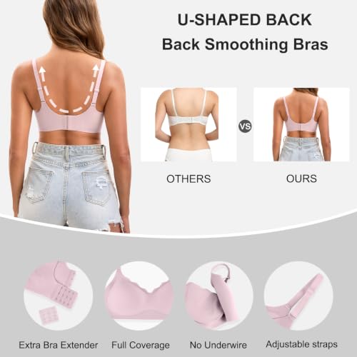 Image of Womens Seamless Tshirt Jelly Bras 3 Pack Wireless Comfy Bralettes