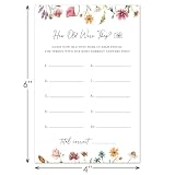 InvitationHouse Bright Floral How Old Were They Card - Set of 48