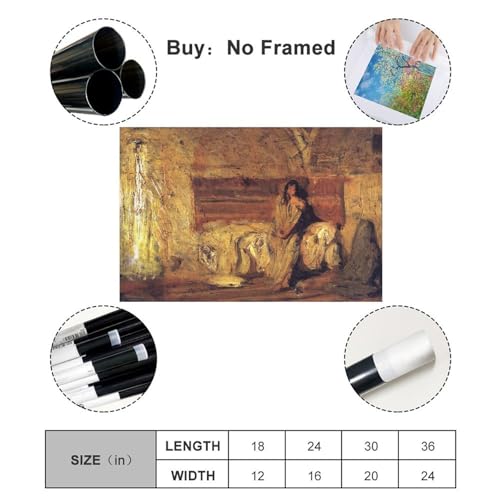 Impression sur toile Study for The Annunciation Tanner tableau mural 30x45 - 7