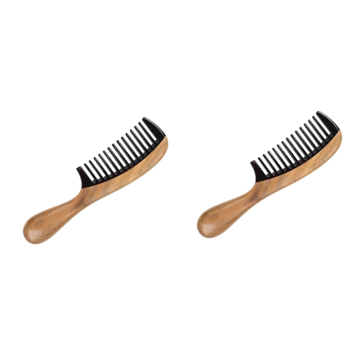 minkissy 2St Taschenkamm aus Holz Kamm für dickes Haar Afro-Kamm Schnurrbartkamm aus Holz japanischer Holzkamm Kämme Kamm aus Naturholz Hornkamm antistatisch hölzerner Kamm Hörner Bambus