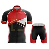 Conjunto de camiseta de ciclismo para hombre, con mangas cortas y pantalones cortos, ropa de ciclismo para hombre, 1, Medium