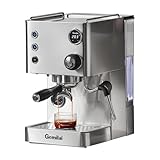 15 Bar Espresso Machine, Coffee Maker with Milk Frother Steam Wand, 1450W Boiler, Professional Espresso Maker with 57oz Removable Water Tank for Latte and Cappuccino, Brushed Stainless Steel, G3007L