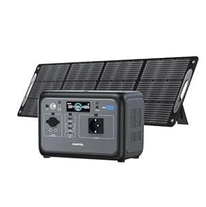OUKITEL P800 Tragbare Powerstation 800 W, Solargenerator mit Solarpanel 200W, 512 Wh LiFePO4 Akku, Generator für USB A, C Ausgang, 1600 W Spitzenleistung, Schnellladung für Camping, Reise, Outdoor