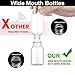 Decorniqu Travel Bottles for Toiletries 6 Pack 2.2oz/65ml Leak Proof Travel Size Toiletries Wide Mouth Containers TSA Approved Squeeze Bottles with Flip Cap for Shampoo Conditioner Body Wash(Clear)