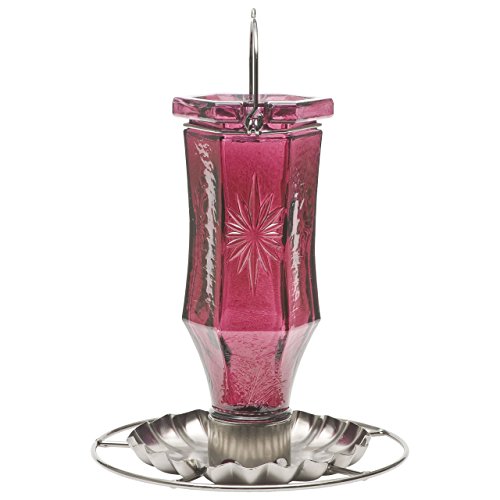 Perky Pet Amethyst Starburst Vintage Glass Wild Bird Feeder 8137-2