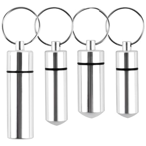 Un ensemble de 4 porte-clés, une boîte à pilules étanche portable Cover