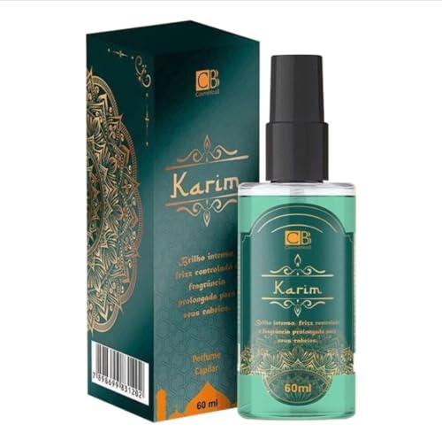 PERFUME CAPILAR KARIM 60 ML CBB, AÇÃO ANTIFRIZZ, ALINHAMENTO DOS FIOS -IDEAL PARA O SEU DIA A DIA