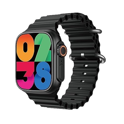 HW9 Ultra Max Smart Watch 2.2 Inch Display Blutooth Voice Call Wireless Charging with Extra Strap