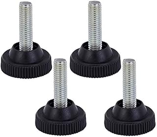 Adjustable Levelling Feet - Set of 4 - M8 Thread with 30mm Foot Diameter - Ideal for Furniture, Appliances and Small Equipment