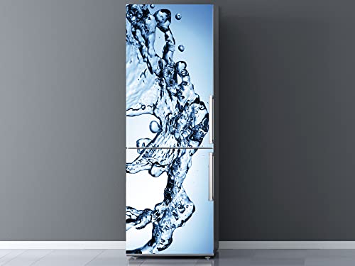 Vinilo para Frigorífico aguas agitadas | Varias Medidas 185x60cm | Adhesivo Resistente | Pegatina Adhesiva Decorativa de Diseño Elegante