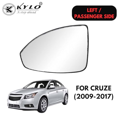 Image of Kylo Cruze (2009-2017) Passenger Side (Left Side) Car Side Mirror Glass /Tukdi /Sub Mirror Plate