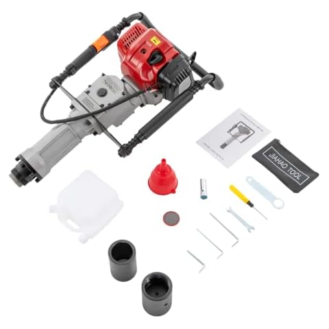 52cc Gas-Powered T Post Driver Fence Post Driver Gasoline Piling 2-Stroke Engine,Pile Driver Hammer w/Storage Case - EPA Certificated Cover