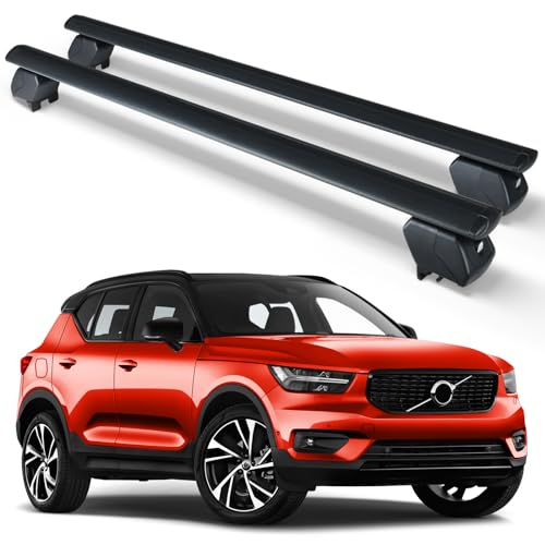 YZONA Heavy Duty 300 LBS Roof Rack Cross Bars Compatible with 2018-2025 Volvo XC40 XC-40 with Side Rails, Adjustable & Lockable Cargo Carrier Rooftop Crossbars Fit for Cars SUVs