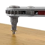 Flachkopf Mini Ratschenschlüssel mit 90 Grad gekröpftem Schraubendrehergriff und 10-teiligem Bit-Set für enge Räume aus Chrom-Vanadium S