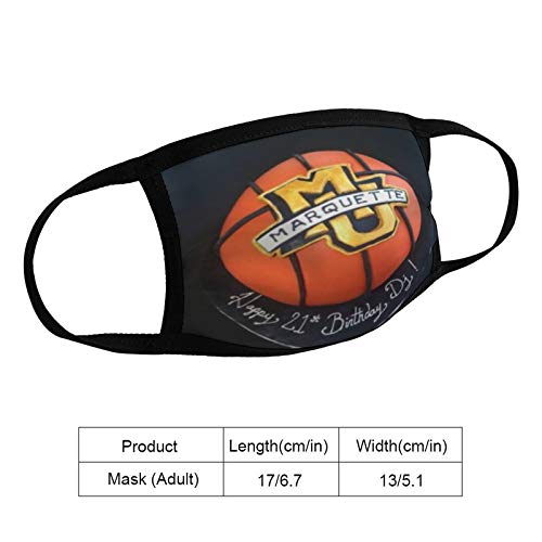 Stylish Neutral Basketball Logo Protective Ma-SSk Suitable for Marquette University Fans