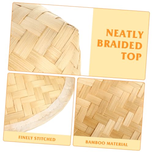 2pcs Hand-woven Hats for Boys and Girls Decorative Straw Hats for Classrooms and Art Projects DIY Photo Props and Natural Home Decor3