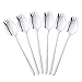 6 Pièces 2 en 1 Multifonction Spork (Cuillère et Fourchette), Bisda 304 en Acier Inoxydable Argent Cuillère et Fourchette Set pour Nouilles, Pâtes, Fruits et Autres, Lavable au Lave-vaisselle
